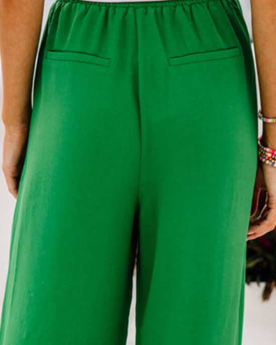 Green Wide Leg Pants