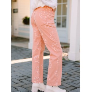 Pink Floral Pants