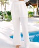 Relaxed Fun White High Rise Pants