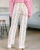 Ivory White Floral Pants