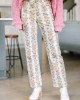 Ivory White Floral Pants