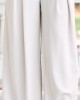 Cream White Wide Leg Trousers