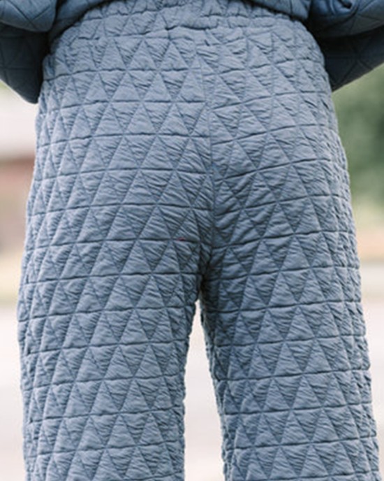 Denim Blue Quilted Pants