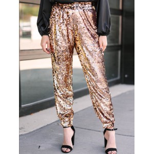 Copper color Sequin Joggers