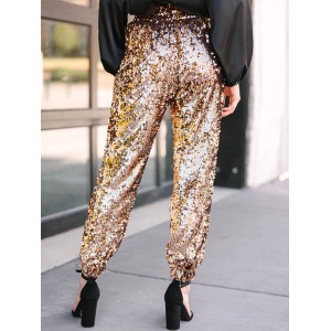 Copper color Sequin Joggers