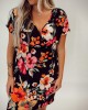 Tropical floral pattern dress