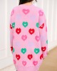 Pink Heart Cardigan