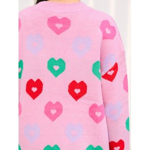 Pink Heart Cardigan