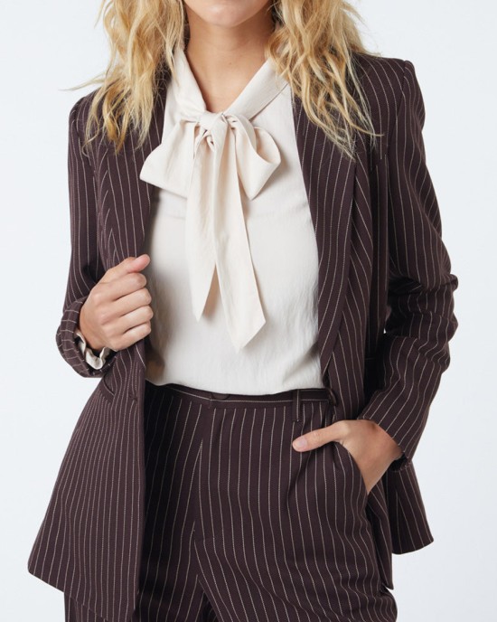 Women's Casual Pinstripe Blazer