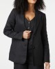 Women's black linen blazer