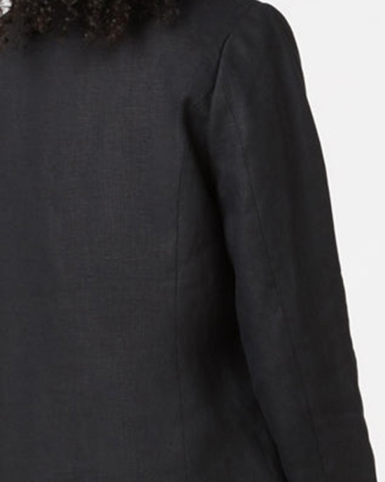 Women's black linen blazer