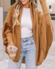 Camel Textured Knit Cardigan