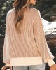 women's casual striped crew neck sweater