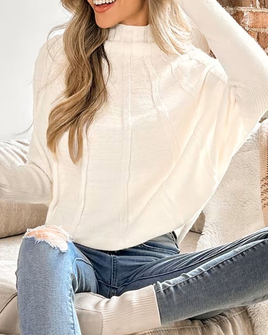 White sleeve sweater