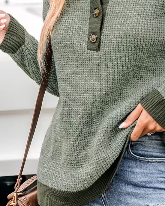 Two-tone drop-sleeve sweater