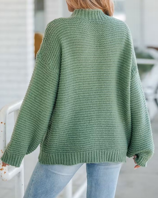 Ribbed turtleneck sweater