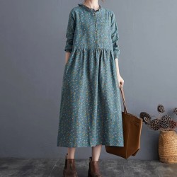 Elegant Midi Long Romantic Party Dress Autumn A-Line Dress