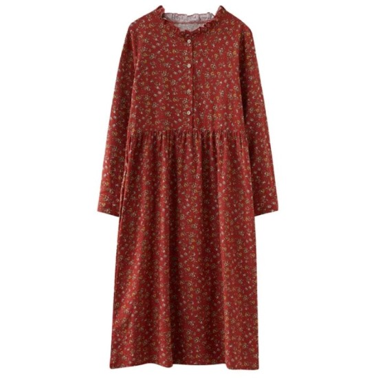 Elegant Midi Long Romantic Party Dress Autumn A-Line Dress Elegant Midi Long Romantic Party Dress Autumn A-Line Dress