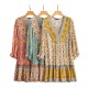 Floral Print Vestido Bohemian Dress