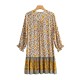 Floral Print Vestido Bohemian Dress