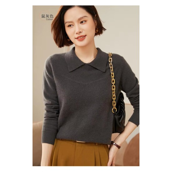 Women's Turn-Down Collar Cardigan Cashmere Sweater Thick Soft Warm Cashmere Women's Turn-Down Collar Cardigan Cashmere Sweater Thick Soft Warm Cashmere