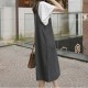 Fashion Cotton Linen Spaghetti Strap Dress Loose Pockets Fashion Cotton Linen Spaghetti Strap Dress Loose Pockets