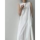 Cotton Linen Sleeveless Women's Long Dresses Solid O-Neck Style Cotton Linen Sleeveless Women's Long Dresses Solid O-Neck Style