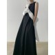 Cotton Linen Sleeveless Women's Long Dresses Solid O-Neck Style Cotton Linen Sleeveless Women's Long Dresses Solid O-Neck Style