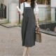 Fashion Cotton Linen Spaghetti Strap Dress Loose Pockets Fashion Cotton Linen Spaghetti Strap Dress Loose Pockets
