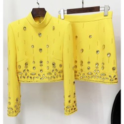 Beautiful Spring Clothes Luxury Tops and Skirt Set 