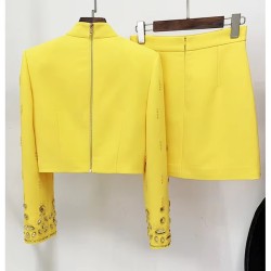 Beautiful Spring Clothes Luxury Tops and Skirt Set 