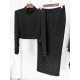 Fashion New Heavy Inlaid Short Top Dress Suit Two-Piece Set Fashion New Heavy Inlaid Short Top Dress Suit Two-Piece Set