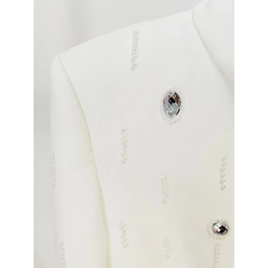 Beading Rhinestone Turtleneck Tops Pencil Mini Skirt Women 2Pcs Beading Rhinestone Turtleneck Tops Pencil Mini Skirt Women 2Pcs