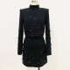 Beading Rhinestone Turtleneck Tops Pencil Mini Skirt Women 2Pcs Beading Rhinestone Turtleneck Tops Pencil Mini Skirt Women 2Pcs