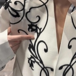Women's Blouse Embroidered Simple Fashion Long Sleeve Top 