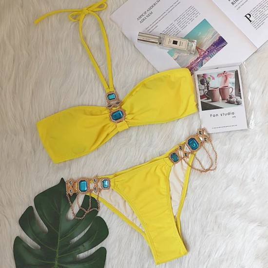 Summer Bikinis Swimsuit With Rhinestones Beach Bathing Suit Summer Bikinis Swimsuit With Rhinestones Beach Bathing Suit