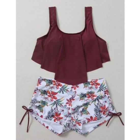 Summer Ruffles Swimsuits Tankini Sets Swimwear Sports Beach Wear Summer Ruffles Swimsuits Tankini Sets Swimwear Sports Beach Wear