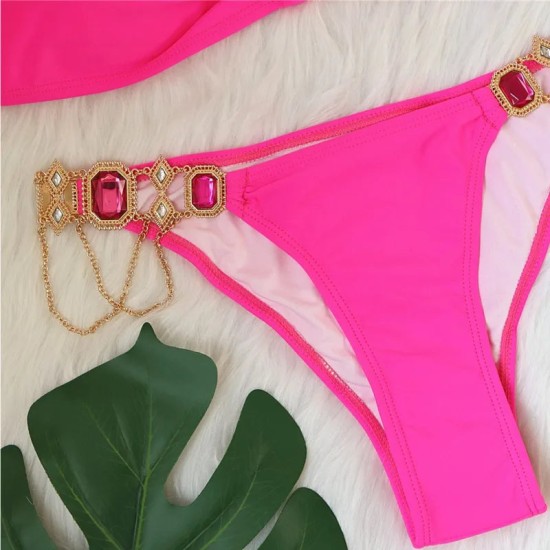 Summer Bikinis Swimsuit With Rhinestones Beach Bathing Suit Summer Bikinis Swimsuit With Rhinestones Beach Bathing Suit
