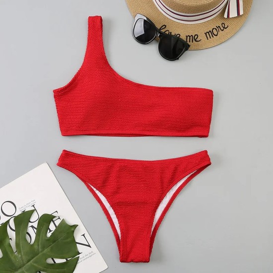 Micro Bikini Brazilian One Shoulder Thong Women High Cut Micro Bikini Brazilian One Shoulder Thong Women High Cut