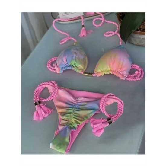 Bikini Zebra Print Two Pieces Swimsuit Thong Bikini Set Bikini Zebra Print Two Pieces Swimsuit Thong Bikini Set