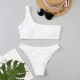 Micro Bikini Brazilian One Shoulder Thong Women High Cut Micro Bikini Brazilian One Shoulder Thong Women High Cut