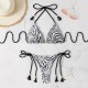 Bikini Zebra Print Two Pieces Swimsuit Thong Bikini Set Bikini Zebra Print Two Pieces Swimsuit Thong Bikini Set