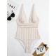 Striped One Piece Swimsuit Vintage Swimwear V-neck Striped One Piece Swimsuit Vintage Swimwear V-neck
