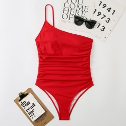 One Piece Swimsuit Women Criss Cross Swimwear High Cut Bodysuit