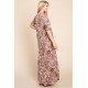 Printed Shirred Maxi Dress Printed Shirred Maxi Dress