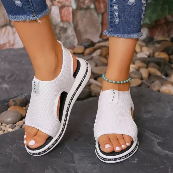 Mesh Open Toe Platform Sandals Mesh Open Toe Platform Sandals