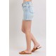 Button Denim Shorts with Pocket Button Denim Shorts with Pocket