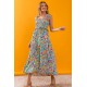 Floral Ruffle Trim Smocked Cami Dress Floral Ruffle Trim Smocked Cami Dress