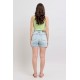 Button Denim Shorts with Pocket Button Denim Shorts with Pocket
