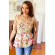 Sunny Days Floral Smocked Shoulder Tie Top in Yellow Sunny Days Floral Smocked Shoulder Tie Top in Yellow